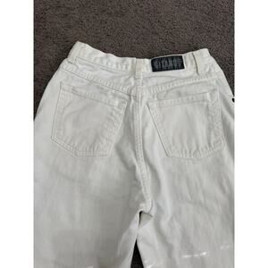 Vintage High Waisted Jeans Womens Size 6 SHORT White Flat Front Gitano Cotton
